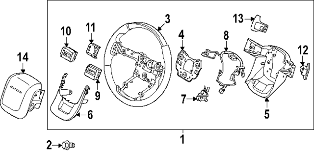 56111R6000NNB - : Steering Wheel for Hyundai Image