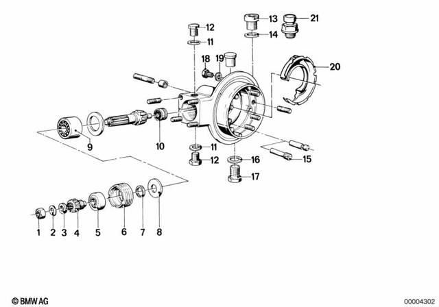 23211230084 - Rear Axle, Rear-Wheel Drive, Suspension: Collar Nut - M16X1.5 for BMW-Motorrad Image