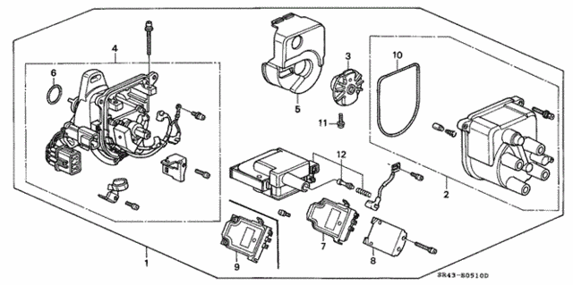 Distributor for 1993 Honda Civic #0