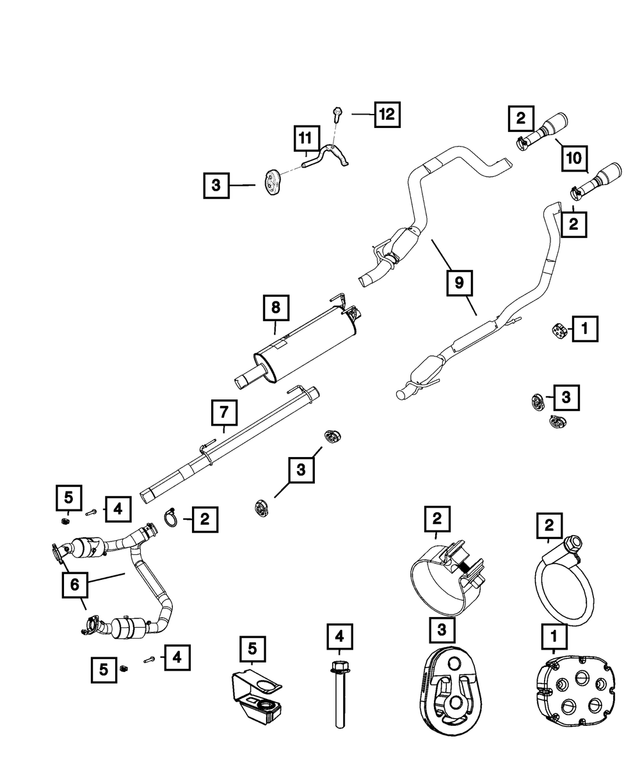55398268AH - Exhaust: Exhaust Extension Pipe for Mopar Image image