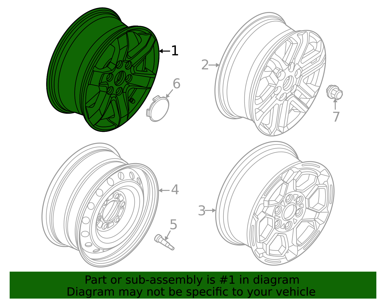 2024-2025 Ford Ranger Wheel, Alloy N1WZ-1007-AB | OEM Parts Online