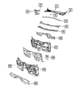 68038078AB - Body Sheet Metal Except Doors: Cowl Top Panel for Mopar Image