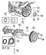 4471933 - 3.8L Gas; Engine: Flexplate Or Flywheel Backing Plate for Chrysler: 300, 300M, Concorde, Pacifica, PT Cruiser, Sebring, Town &amp; Country, Voyager | Dodge: Avenger, Caravan, Challenger, Charger, Grand Caravan, Intrepid, Journey, Magnum, Neon, Nitro, Stratus | Jeep: Wrangler Image