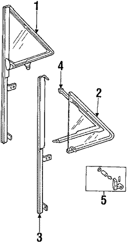 Glass - Front Door for 1985 Jeep Grand Wagoneer #1