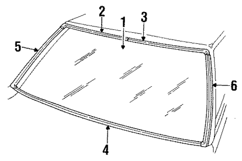 Reveal Moldings for 1987 Ford EXP #0