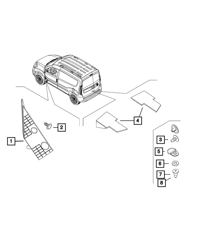 6106609AA - Interior Trim: Push Pin for Mopar Image