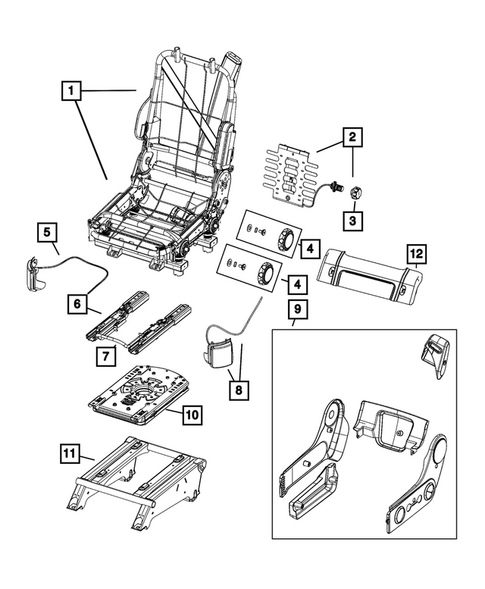 Front Seats - Adjusters, Recliners, Shields and Risers for 2025 Ram ProMaster 3500 #3