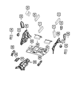 4860217 - Interior Trim: Quarter Panel Pad for Chrysler: Pacifica, Town &amp; Country, Voyager | Dodge: Caravan, Durango, Grand Caravan | Jeep: Grand Cherokee, Grand Cherokee L, Grand Cherokee WK | Ram: C/V Image