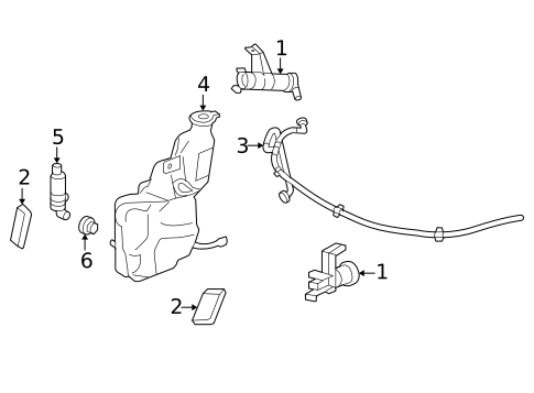 Washer Components for 2007 Cadillac SRX #0