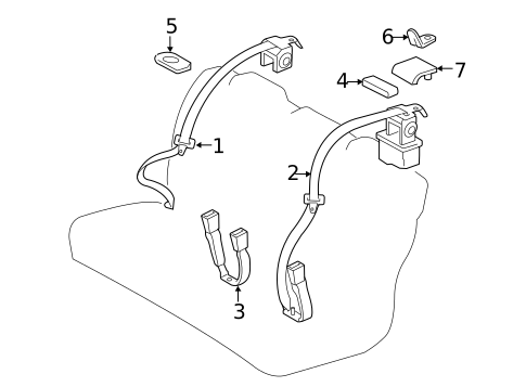 Rear Seat Belts for 2016 Toyota Camry #0