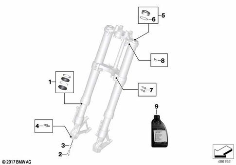 Service of Telescopic Forks for 2017 BMW-Motorrad F 800 R #0