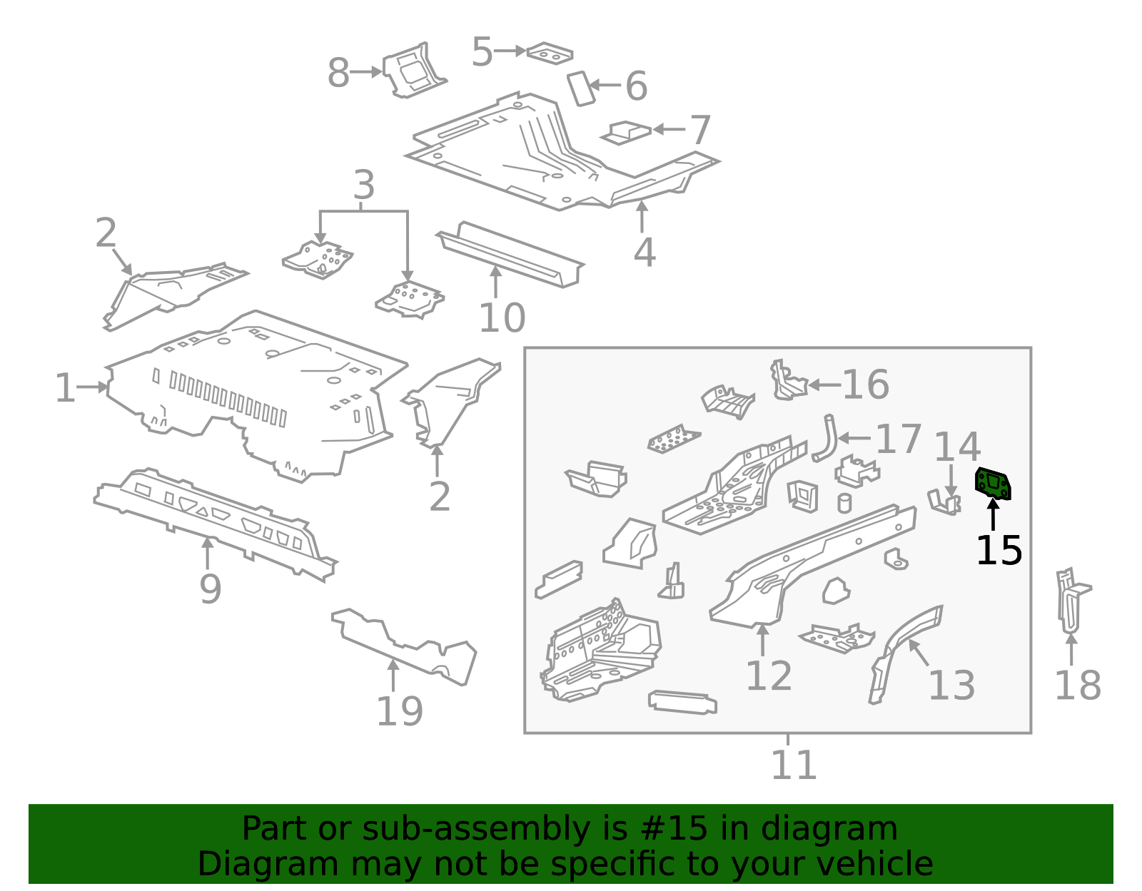 2013-2022 GM Rear Bumper Fascia Energy Absorber Bracket Anchor Plate ...