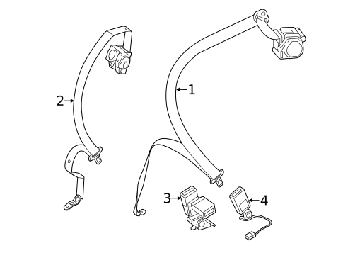 Rear Seat Belts for 2016 Mercedes-Benz B250e #0
