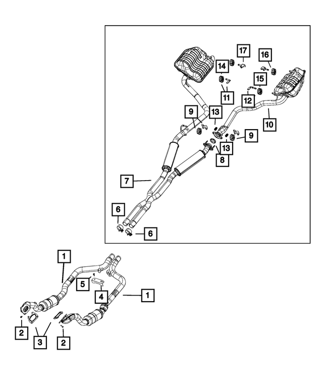 68038394AF - Exhaust: Front Pipe And Converter, Right for Mopar Image