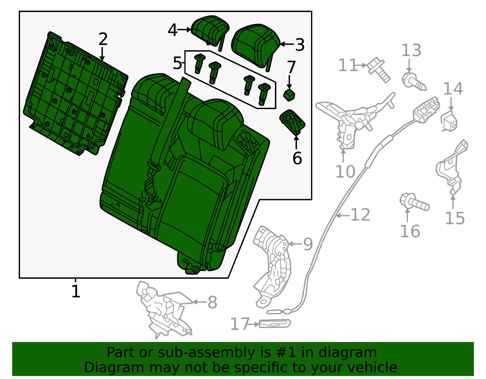 VA43-57-450G-02 - Seat Back Assembly 2023-2025 Mazda CX-50 | Mazda Parts.US