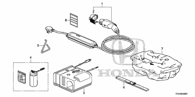 Puncture Repair Kit  - Charge Cable for 2014 Honda Accord #0