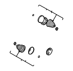 88891074 - Universals &amp; Rear Axle: Boots for Buick: Rendezvous, Terraza | Chevrolet: Uplander, Venture | Oldsmobile: Silhouette | Pontiac: Aztek, Montana | Saturn: Relay Image