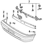 9095901428 - Body: Upper Reinforced Retainer for Toyota: Paseo, Tercel Image