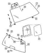 68024457AA - : Shipping Assembly - 30 Lite Glass Windshield for Mopar Image