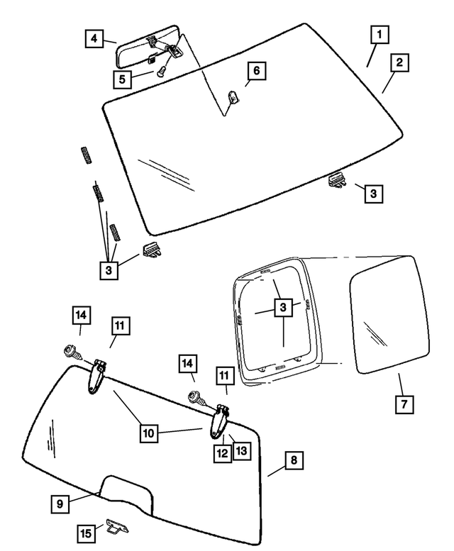 68024457AA - : Shipping Assembly - 30 Lite Glass Windshield for Mopar Image