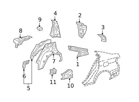 Inner Structure for 2010 Lexus GS460 #0