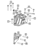 6509262AA - 2.4L Gas; Engine: Hex Flange Nut, Mounting for Mopar Image