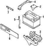F5RZ10756A - Electrical: Hold Down Bolt for Ford Image