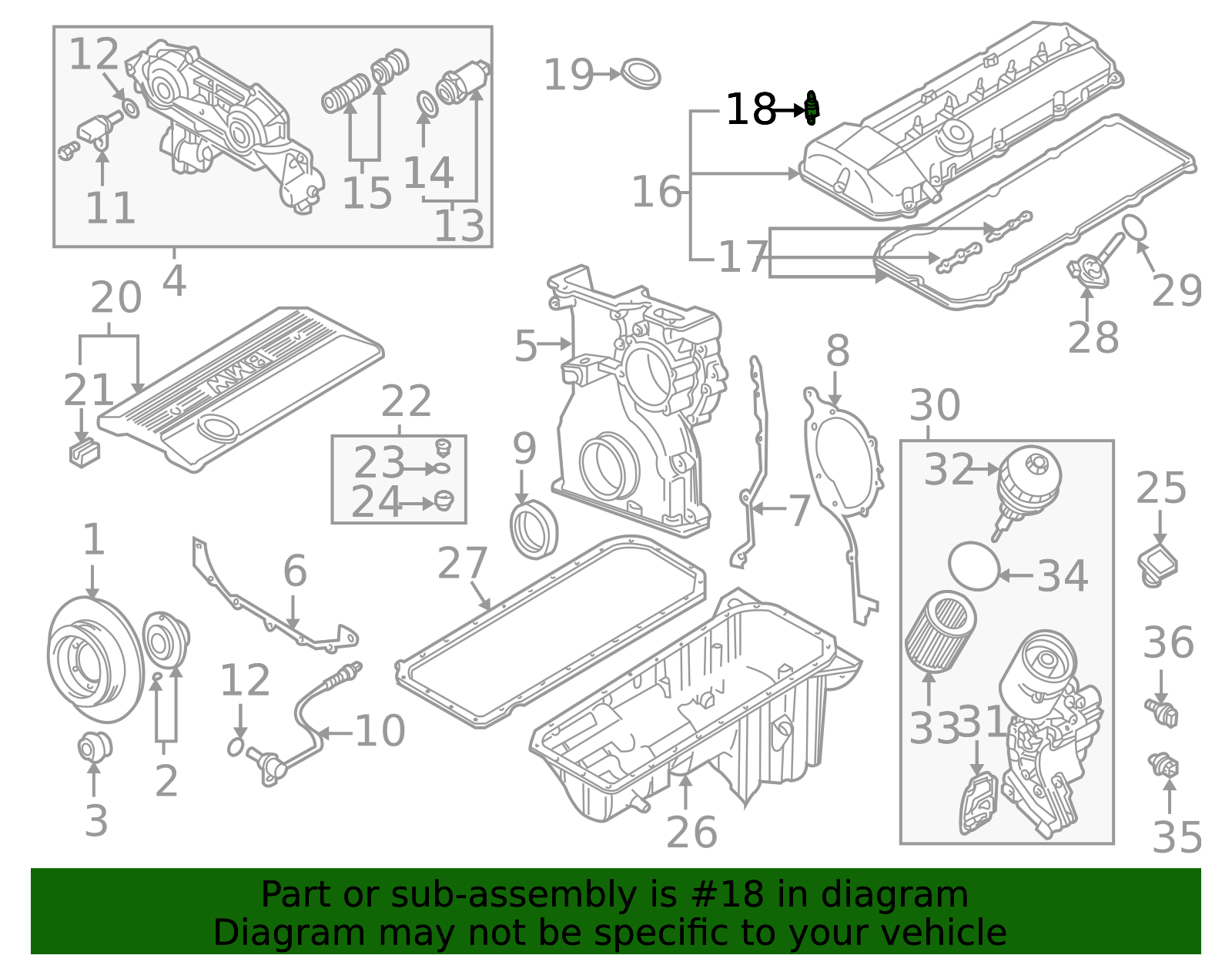 Genuine BMW 11-12-1-730-356 | Valve Cover Mount Cushion | FREE Shipping ...