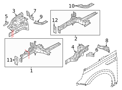 Structural Components & Rails for 2018 Kia Optima #0