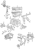 F8CZ6049AA - Engine: Cylinder Head for Ford: Contour, Escort | Mercury: Cougar, Mystique Image