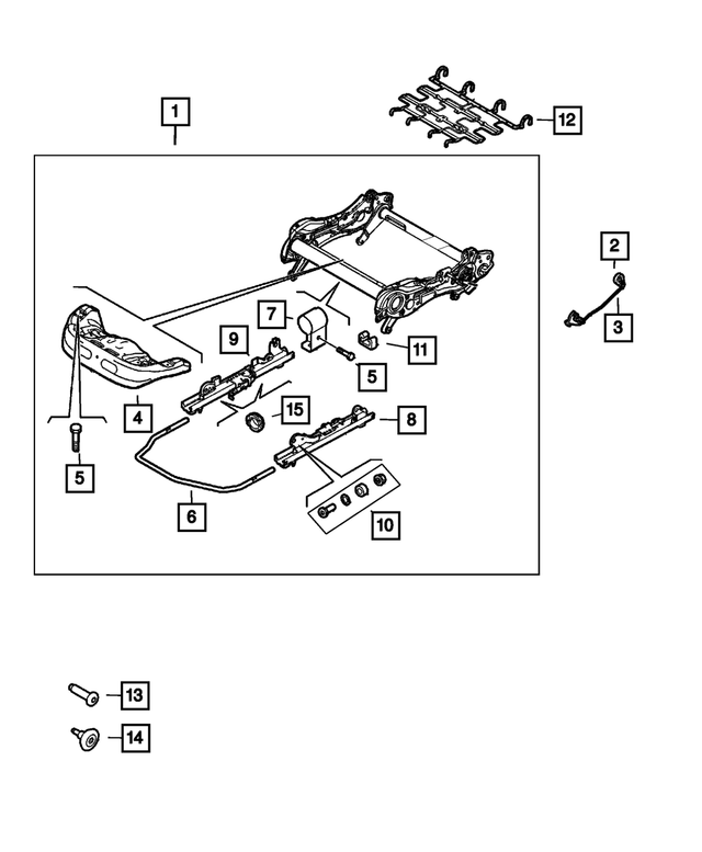 68284385AA - Interior Trim: Front Seat Recliner Lever for Mopar Image