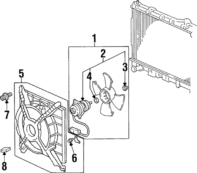 90041PG6004 - Cooling System: Motor Assembly Nut for Acura Image
