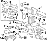F6DZ19A814AA - HVAC: Door Assembly for Ford: Taurus | Mercury: Sable Image