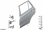 41007377549 - Bodywork: Left Lower Rear Door Hinge for BMW Image