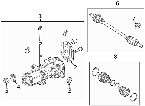 Axle & Differential for 2011 Mercury Milan #0