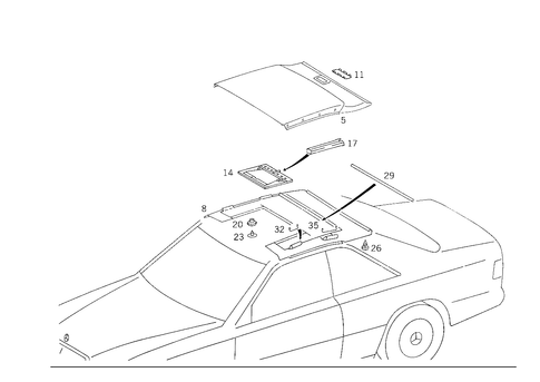 Headliner for 1989 Mercedes-Benz 300CE #0