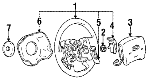 Steering Wheel & Trim for 2001 Oldsmobile Aurora #0