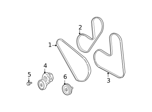 Belts & Pulleys for 2001 Chrysler PT Cruiser #0