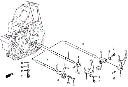MT Shift Fork - Setting Screw for 1984 Honda Wagovan #0