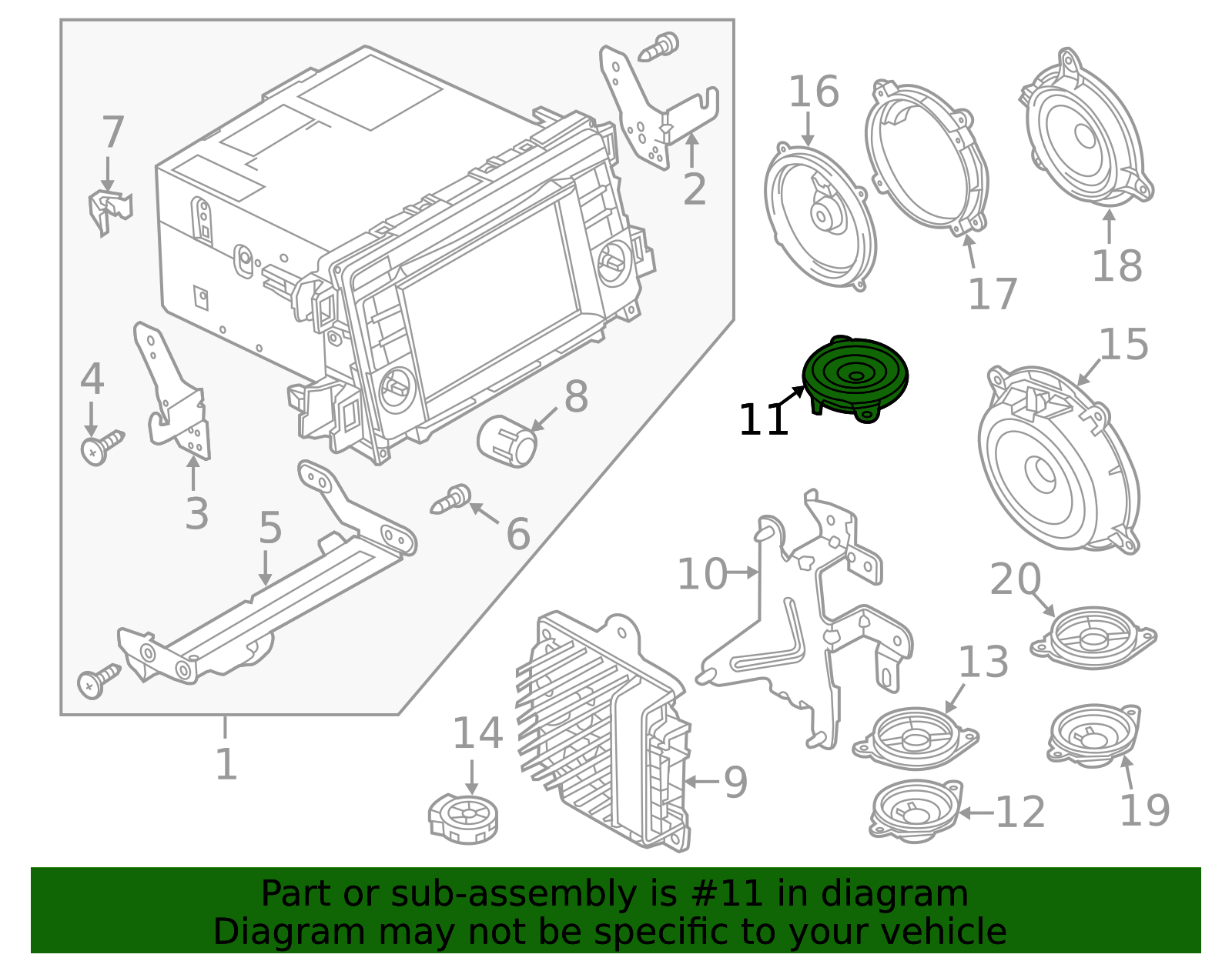 GHP9-66-960 - Inst Panel Speaker 2014-2017 Mazda 6 | Mazda-Parts
