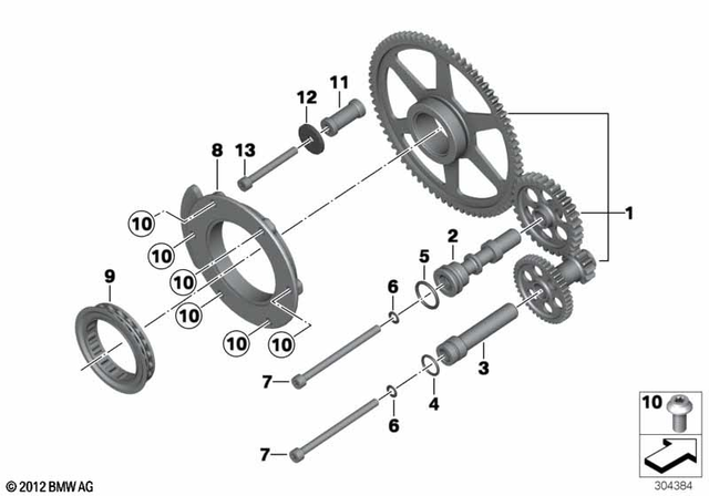 11268565652 - Engine: Set of Gears for Starter Assembly -  for BMW-Motorrad Image