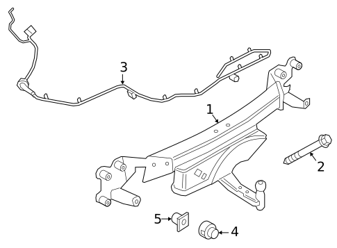 Trailer Hitch Components for 2022 Porsche Cayenne #1