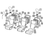 1JF421J3AA - Interior Trim: Second Row Headrest for Mopar Image
