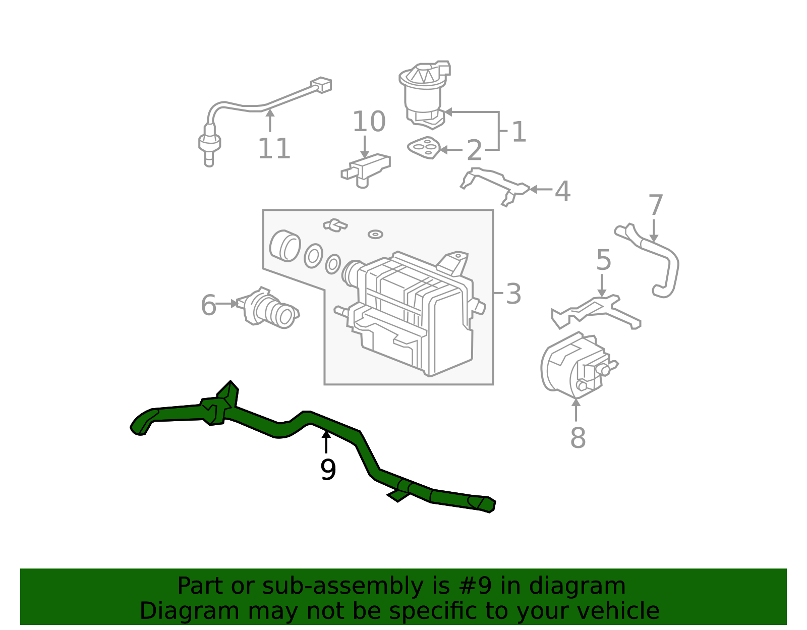 17518-SNC-L00 - Evaporative Emissions System Lines 2006-2011 Honda ...