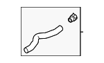 25414P0000 - Cooling System: Upper Hose for Hyundai: Tucson Image