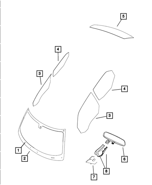 Glass and Interior Rear View Mirror for 2011 Dodge Charger #0
