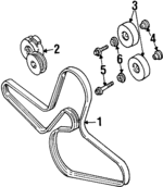 F8DZ8620AA - Cooling System: Serpentine Belt for Ford: Taurus Image