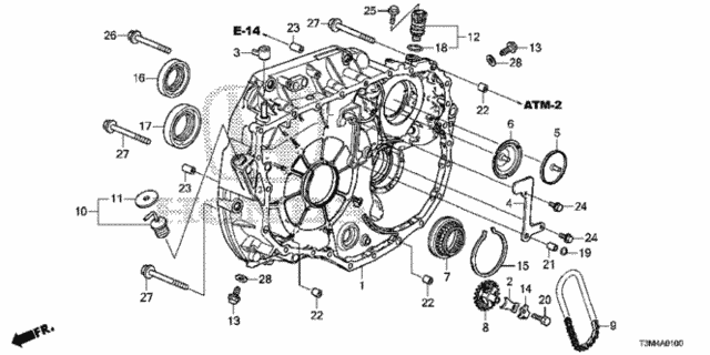 AT Torque Converter Case (CVT) for 2017 Honda Accord #0