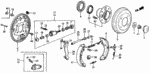 43153SH3517 - Chassis: SHOE, RR. BRAKE for Honda Image