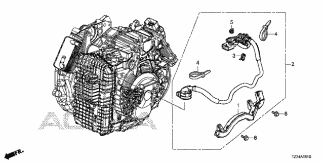 AT Sub Wire Harness (Transmission) for 2017 Acura TLX #0